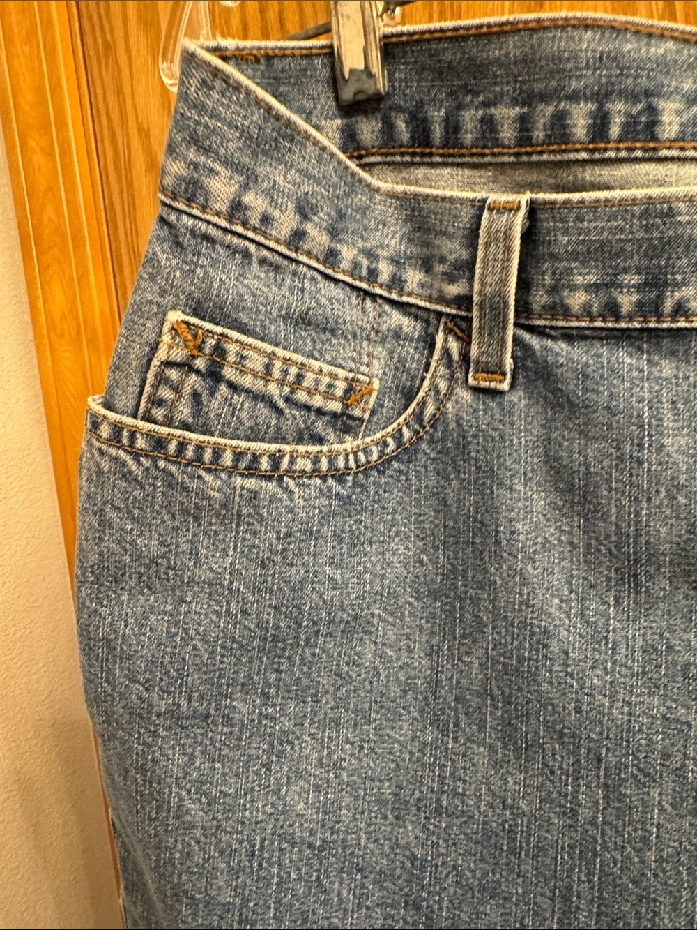 Calvin Klein Blue Denim High-Rise Shorts - Picture 7 of 9